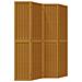 Divisorio Ambienti 4 Pannelli Marrone Legno Massello Paulownia - Foto miniatura 2
