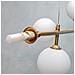 Lampadario A Sospensione 6 Sfere Sfera In Vetro Bianco Attacco G9 Moderno - Foto miniatura 3