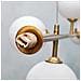 Lampadario A Sospensione 6 Sfere Sfera In Vetro Bianco Attacco G9 Moderno - Foto miniatura 4