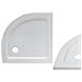 Piatto Doccia Slim Ultraforte Semicircolare Angolare Per Box Doccia Giglio 80x80 Cm Brixo - Foto miniatura 1