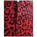 Minigonna A Vita Alta In Cotone Con Stampa Leopardata Rossa - It40-s - Foto miniatura 4