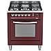 Cucina Elettrica PR76GVT /C 5 Fuochi a Gas Forno Elettrico Multifunzione Termoventilato Classe A Dimensioni 70 x 60 cm Colore Borgogna - Foto miniatura 1