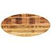 Piano Tavolo 100x40x2,5 Cm Ovale In Legno Massello Di Mango - Foto miniatura 1