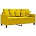 Divano A 2 Posti Giallo 140 Cm In Velluto - Foto miniatura 2