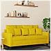 Divano A 2 Posti Giallo 140 Cm In Velluto - Foto miniatura 1