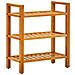 Scarpiera Con 3 Ripiani 50x27x60 Cm In Legno Massello Di Rovere - Foto miniatura 2