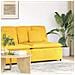 Modulo Centrale Divano Modulare con Cuscini Giallo Chiaro 100cm - Foto miniatura 2