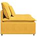 Modulo Centrale Divano Modulare con Cuscini Giallo Chiaro 100cm - Foto miniatura 4