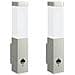 Faretto da Esterno con Sensore 2 pz Argento Acciaio Inossidabile IP44 - Foto miniatura 1