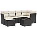 Set Divani da Giardino con Cuscini 7pz Nero Polyrattan - Foto miniatura 1