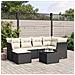 Set Divani da Giardino con Cuscini 7pz Nero Polyrattan - Foto miniatura 2