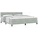 Letto Box Spring  con Materasso Grigio Chiaro 200x200 cm Velluto - Foto miniatura 1