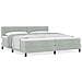 Letto Box Spring  con Materasso Grigio Chiaro 200x200 cm Velluto - Foto miniatura 4