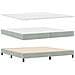 Letto Box Spring  con Materasso Grigio Chiaro 200x200 cm Velluto - Foto miniatura 6