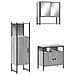 Set Mobili da Bagno 3 pz Grigio Sonoma in Legno Multistrato - Foto miniatura 1
