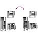 Set Mobili da Bagno 3 pz Grigio Sonoma in Legno Multistrato - Foto miniatura 9