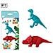 12 Packs Di Gomma Color Dinosaurio 2 Pcs. Velociraptor E Protoceratops. - Foto miniatura 1