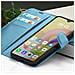 Custodia A Portafoglio Per Galaxy A01 Con Funzione Di Supporto E Linguetta Magnetica, Azzurro - Foto miniatura 5