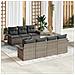 Set Divano da Giardino con cuscino 8 pcs Grigio 55 x 55 x 37 cm - Foto miniatura 2