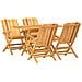 Set da Pranzo per Giardino 5 pz in Legno Massello di Teak - Foto miniatura 1