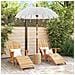 Parasol Balinese Crema 180-190 cm Cotone, legno massello - Foto miniatura 3