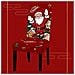 Coprisedia Natalizio Festivo - Design Babbo Natale, Tessuto In Poliestere - Foto miniatura 3