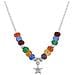 Girocollo In Argento Sterling 925 Con Stella Multicolore - Foto miniatura 3