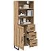 Credenza con cassetto Rovere artigianale 69,5 x 34 x 180 cm - Foto miniatura 3