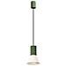 Lampada A Sospensione Estria 1 Beige /verde Oliva Sl. 1872 - Soppalco Lampada A Sospensione Beige /verde Oliva 120x14x14 Cm - Foto miniatura 2