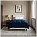 Duvet Invernale Trapuntato Blu Scuro 135 x 200 cm Microfibra - Foto miniatura 4