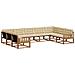 Set di divani da esterno con cuscino 9 pcs Naturale e Beige - Foto miniatura 1