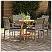 Sedie da giardino con cuscino 4 pcs Grigio e Grigio Scuro - Foto miniatura 3