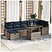 Set Divano da Giardino con cuscino 8 pcs Grigio Poly Rattan - Foto miniatura 2