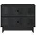 Armadio da Notte Nero 62 x 34,5 x 47,5 cm Legno ingegnerizzato - Foto miniatura 4