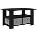 Tavolino da salotto con cassetto Rovere Nero 77 x 55 x 42 cm - Foto miniatura 1