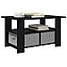 Tavolino da salotto con cassetto Rovere Nero 77 x 55 x 42 cm - Foto miniatura 3