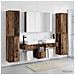 Set di mobili per il bagno 6 pcs Legno antico - Foto miniatura 4