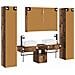 Set di mobili per il bagno 6 pcs Legno antico - Foto miniatura 9