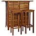 Set Tavolo E Sedia Da Bar 3 Pz In Legno Massello Di Acacia - Foto miniatura 1