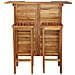 Set Tavolo E Sedia Da Bar 3 Pz In Legno Massello Di Acacia - Foto miniatura 2