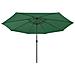 Ombrellone da Giardino con Luci LED 400 cm Verde - Foto miniatura 6