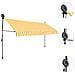 Tenda da Sole Retrattile Manuale LED 350 cm Bianca e Arancione - Foto miniatura 2