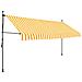 Tenda da Sole Retrattile Manuale LED 350 cm Bianca e Arancione - Foto miniatura 3