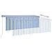 Tenda Sole Retrattile Automatica con Parasole 4x3m Blu Bianco - Foto miniatura 2