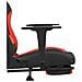 Sedia da Gaming Massaggio e Poggiapiedi Tessuto Nero e Rosso - Foto miniatura 6