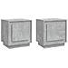 Comodini 2 Pz Grigio Cemento 44x35x45 Cm In Legno Multistrato - Foto miniatura 1