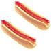 Set 2 Pezzi Gioco Pet Modello Food Hot Dog Resistente Per Animali Domestici - Foto miniatura 1