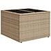 Tavolo Da Giardino Piano In Vetro Beige 55x55x37 Cm Polyrattan - Foto miniatura 2
