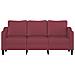 Divano A 3 Posti Rosso Vino 180 Cm In Tessuto - Foto miniatura 3