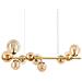 Lampadario A Sospensione Moderno Perlage Metallo Ottone 10 Luci G9 15w 3000k - Foto miniatura 1